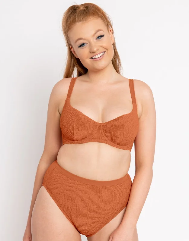 Curvy Kate Holiday Crush Balcony Bikini Top Rust