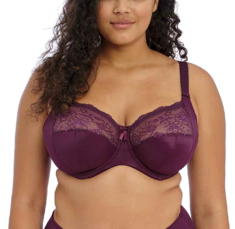 Elomi Morgan Blackberry Solid Lace Unlined Bra 4111