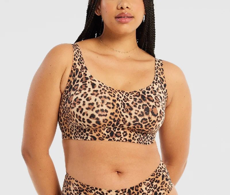 Evelyn & Bobbie Bobbie Leopard Scoop Neck No Wire Bra