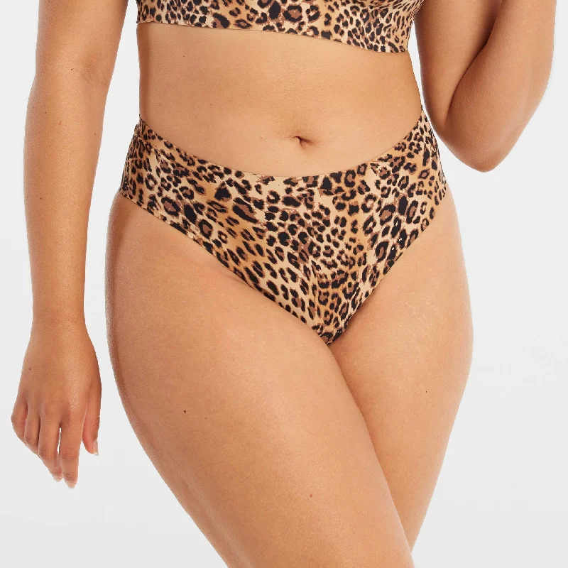 Evelyn & Bobbie Leopard High Waist Thong Panty