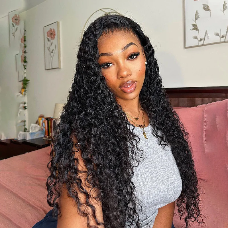 Human - hair lace wig for a luxurious and natural feelReal HD Lace Frontal Deep Wave Wigs Lace Frontal Wig Human Hair Wig Human - hair lace wig for a luxurious and natural feelReal HD Lace Frontal Deep Wave Wigs Lace Frontal Wig Human Hair Wig