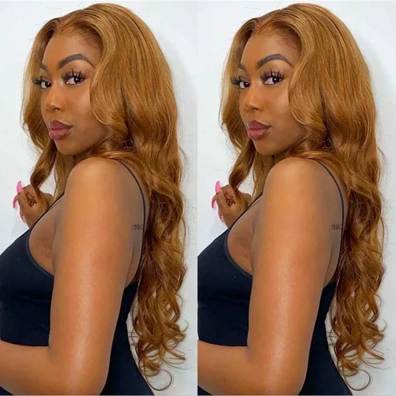Colored wig in a vibrant pink color for a bold and eye - catching look#30 Chestnut Brown Body Wave HD Transparent Lace Wig 100% Virgin Human Hair Colored wig in a vibrant pink color for a bold and eye - catching look#30 Chestnut Brown Body Wave HD Transparent Lace Wig 100% Virgin Human Hair