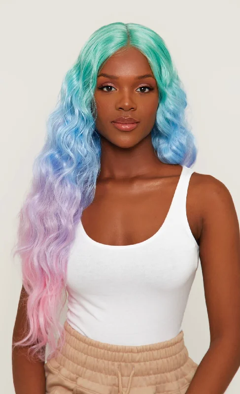 Lace wig with a middle - part for a classic and elegant styleAriella 30" Rainbow Synthetic Lace Front Wig Lace wig with a middle - part for a classic and elegant styleAriella 30" Rainbow Synthetic Lace Front Wig