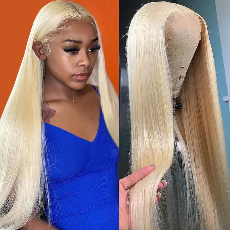Colored wig with a silver - grey color for a trendy and cool - toned look#613 Blonde Straight 13x4 HD Transparent Lace Front Wig 100% Virgin Human Hair Colored wig with a silver - grey color for a trendy and cool - toned look#613 Blonde Straight 13x4 HD Transparent Lace Front Wig 100% Virgin Human Hair