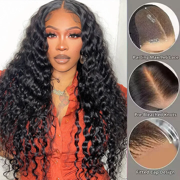Lace wig with a natural - looking root for a more realistic look9×6 HD Pre Cut Lace Wigs Pre-Bleached Knots Loose Deep Wave Glueless Wigs Lace wig with a natural - looking root for a more realistic look9×6 HD Pre Cut Lace Wigs Pre-Bleached Knots Loose Deep Wave Glueless Wigs