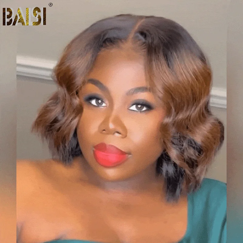 Bob Wigs for Water Sports Bob wig in a jet - black color for a classic appearanceBAISI Elegant Brown Highlight BOB Wig Bob Wigs for Water Sports Bob wig in a jet - black color for a classic appearanceBAISI Elegant Brown Highlight BOB Wig