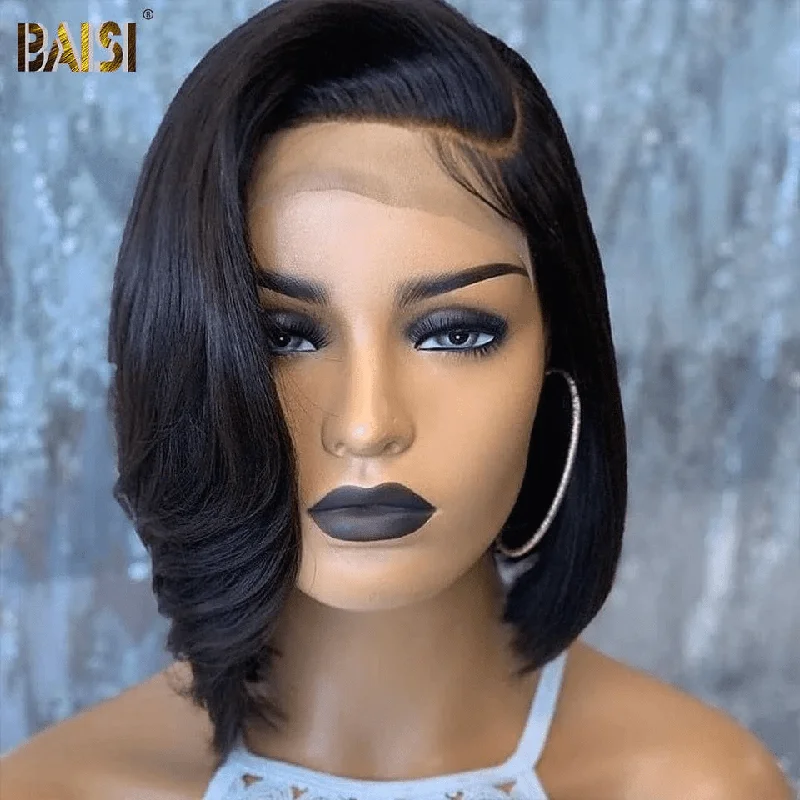 Bob Wigs for Prom Night Adjustable - cap bob wig for a comfortable fitBAISI Fashion Lace Bob Wig Bob Wigs for Prom Night Adjustable - cap bob wig for a comfortable fitBAISI Fashion Lace Bob Wig