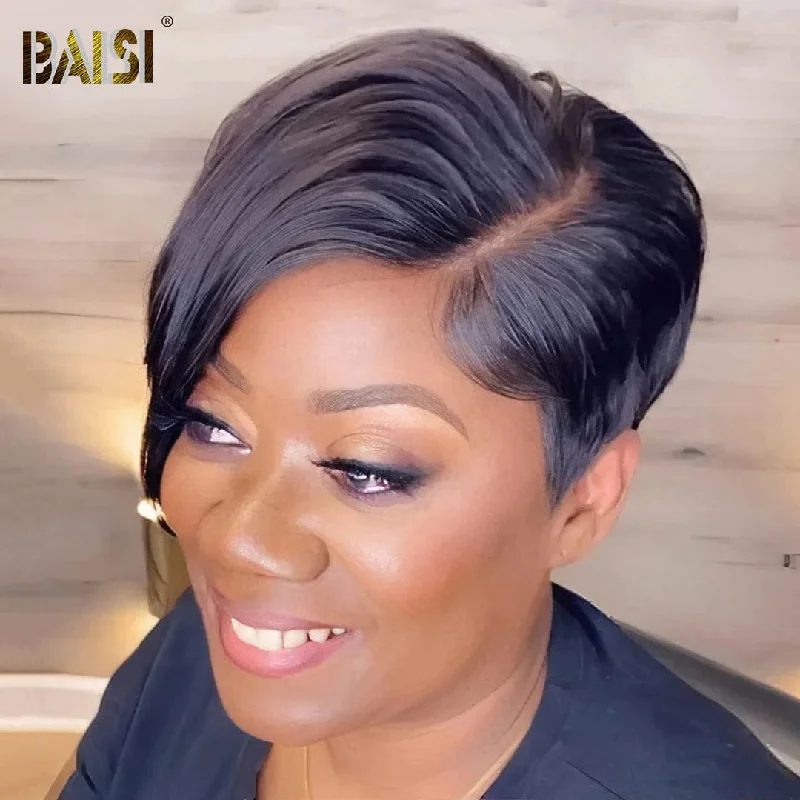 Bob Wigs for Office Settings Bob wig with a pixie - inspired cut for a bold and stylish choiceBAISI Fashion Short Style Wig Bob Wigs for Office Settings Bob wig with a pixie - inspired cut for a bold and stylish choiceBAISI Fashion Short Style Wig