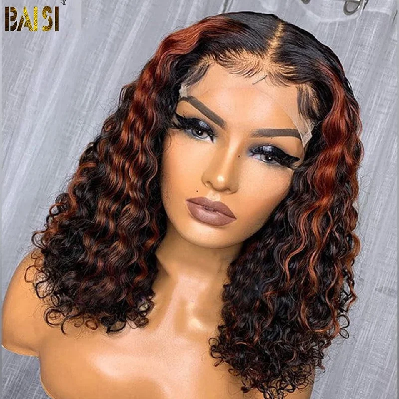 Bob Wigs for Friend Hangouts Bob wig for daily wear with a low - maintenance designBAISI Highlight Curly Bob Cut Skin Melted Lace Wig Bob Wigs for Friend Hangouts Bob wig for daily wear with a low - maintenance designBAISI Highlight Curly Bob Cut Skin Melted Lace Wig