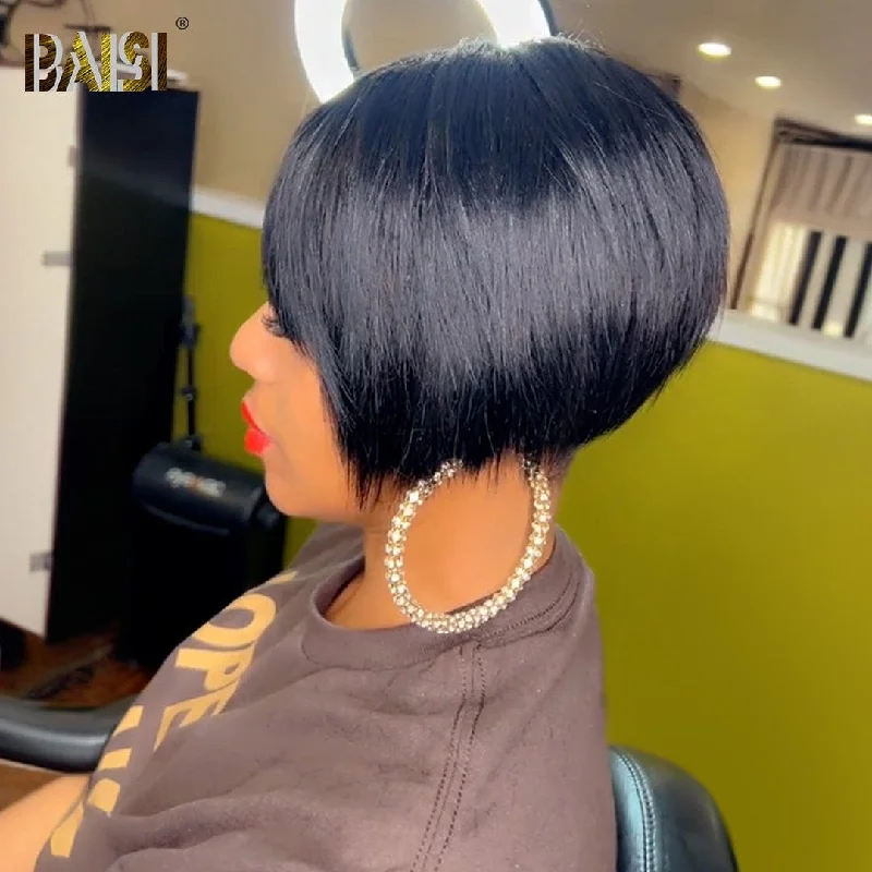 Bob Wigs for Wedding Guests Short - bob wig for a super - sleek and minimalist styleBAISI Perfect Cut Short BoB Wig Bob Wigs for Wedding Guests Short - bob wig for a super - sleek and minimalist styleBAISI Perfect Cut Short BoB Wig