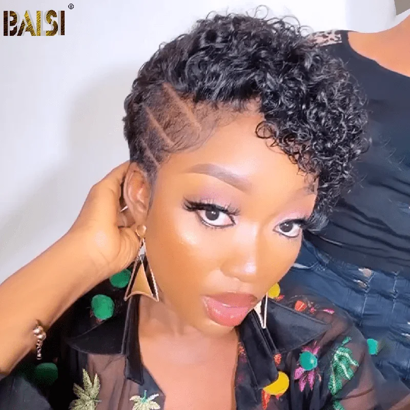Bob Wigs for Concerts Bob wig with a wavy texture for a beachy lookBAISI Sexy Curly WIth Style BOB Lace Wig Bob Wigs for Concerts Bob wig with a wavy texture for a beachy lookBAISI Sexy Curly WIth Style BOB Lace Wig