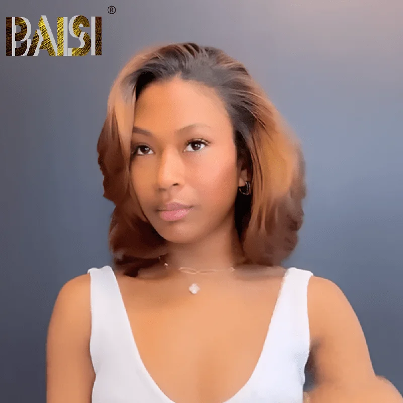 Bob Wigs for TikTok - Inspired Styles Bob wig with a wavy texture for a beachy lookBAISI Sexy Ombre Brown Lace BOB Wig Bob Wigs for TikTok - Inspired Styles Bob wig with a wavy texture for a beachy lookBAISI Sexy Ombre Brown Lace BOB Wig