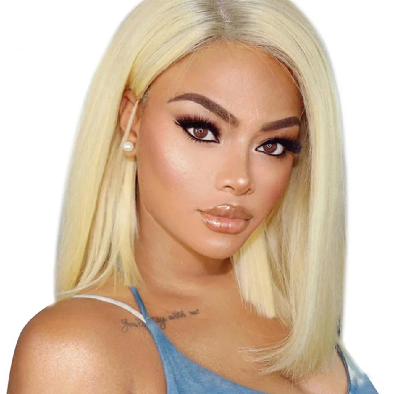 Bob Wigs in European Sizing Bob wig with a blunt cut for a modern and edgy styleMsbeauty Short Blonde Wigs 100% Human Hair 613 Bob Short Wig Bob Wigs in European Sizing Bob wig with a blunt cut for a modern and edgy styleMsbeauty Short Blonde Wigs 100% Human Hair 613 Bob Short Wig
