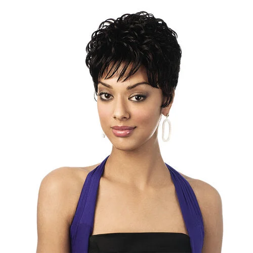 Human - hair wig with a wavy texture for a beachy and relaxed lookHalle Wig