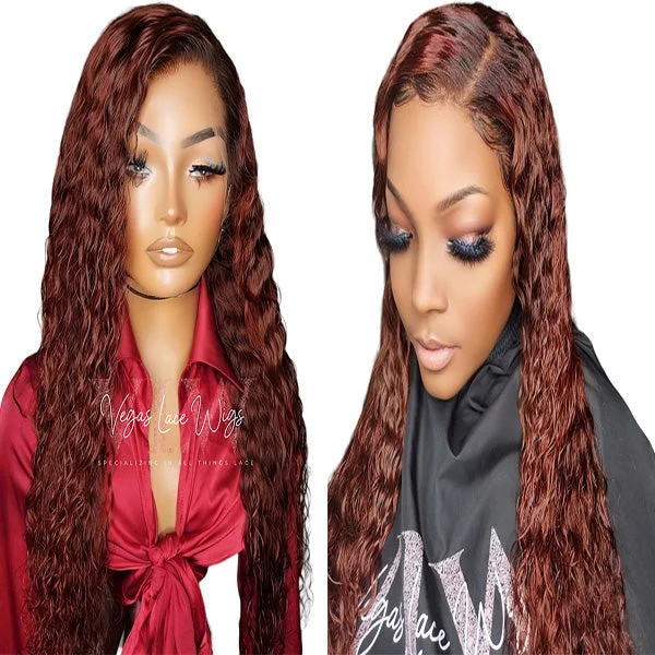 Lace wig with a middle - part for a classic and elegant styleHD Invisible Lace Red Ginger Wig Lace wig with a middle - part for a classic and elegant styleHD Invisible Lace Red Ginger Wig