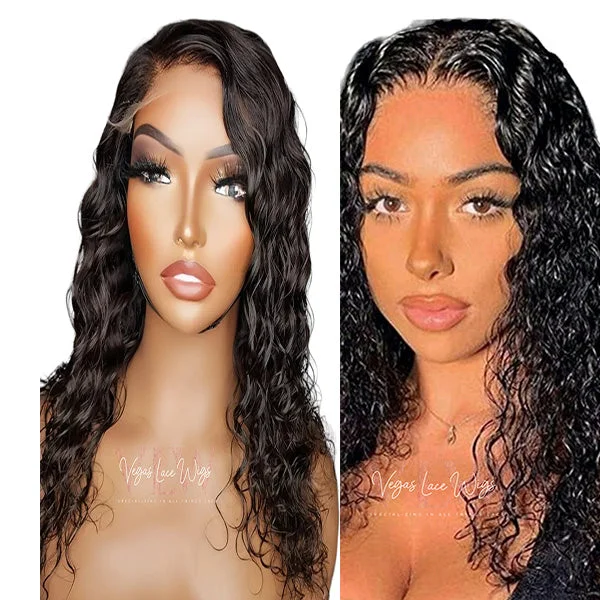 Full - lace wig with a natural - looking hairline for a seamless appearanceInvisible HD Lace Wig Deep Wave Short Full - lace wig with a natural - looking hairline for a seamless appearanceInvisible HD Lace Wig Deep Wave Short