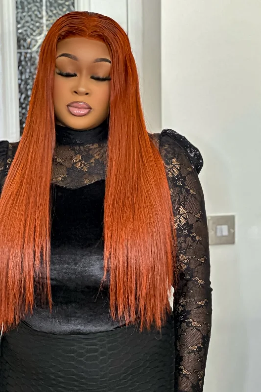 Colored wig with a silk - base cap for a comfortable and smooth feelCHESTNUT BONE STRAIGHT SDD Colored wig with a silk - base cap for a comfortable and smooth feelCHESTNUT BONE STRAIGHT SDD