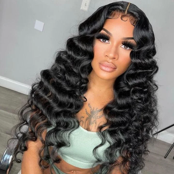 Lace wig with a 200 - density for a full and thick appearanceLoose Deep Pre Cut 5x6 Crystal HD Lace Wig Preplucked Hairline Glueless Human Hair Wigs Lace wig with a 200 - density for a full and thick appearanceLoose Deep Pre Cut 5x6 Crystal HD Lace Wig Preplucked Hairline Glueless Human Hair Wigs