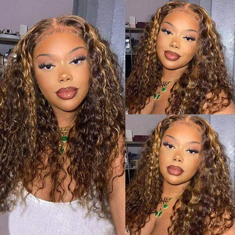 Colored wig with a straight texture for a sleek and minimalist lookP4/27 Blonde Highlights On Brown Hair Jerry Curly 7x5/8x5 Lace Closure Wigs With Pre Cut Colored wig with a straight texture for a sleek and minimalist lookP4/27 Blonde Highlights On Brown Hair Jerry Curly 7x5/8x5 Lace Closure Wigs With Pre Cut