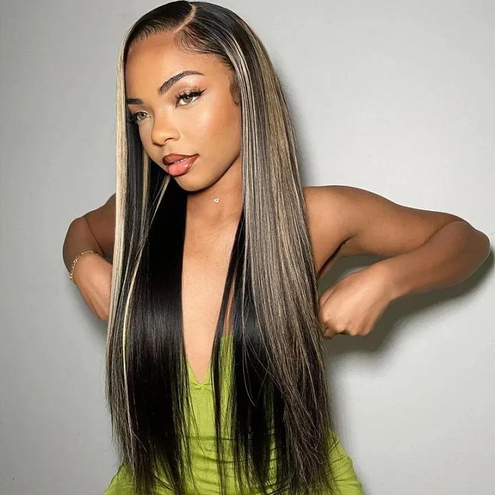 Lace wig with a side - swept bang for a sophisticated lookPre Cut 5x6 Lace Balayage Honey Straight 9x6 Parting Max Lace Wig Glueless Wig Lace wig with a side - swept bang for a sophisticated lookPre Cut 5x6 Lace Balayage Honey Straight 9x6 Parting Max Lace Wig Glueless Wig