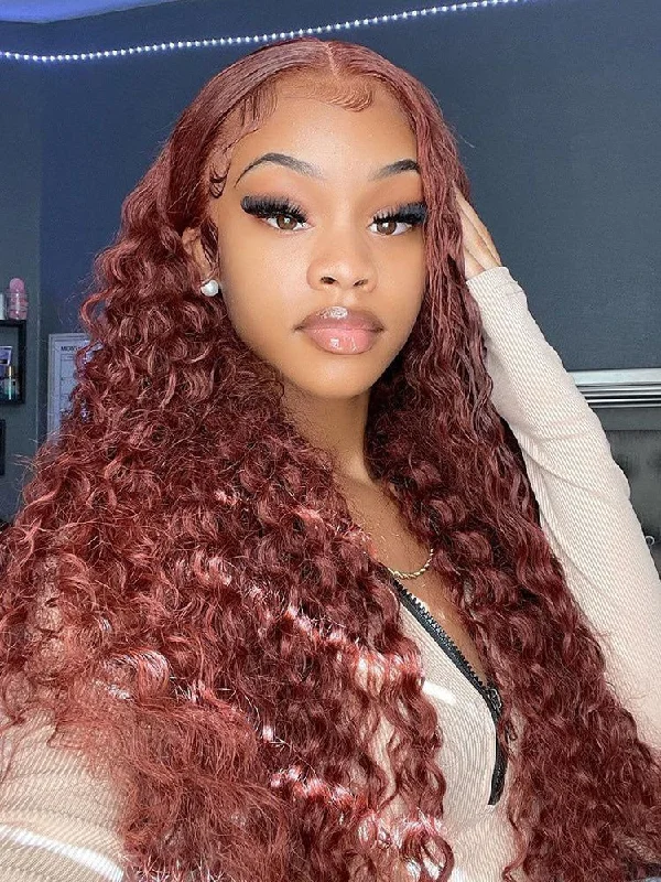 Colored wig with a straight texture for a sleek and minimalist lookPre-Plucked | Simidola Reddish Brown Wear Go 4x6 Lace Deep Wave Wig Colored wig with a straight texture for a sleek and minimalist lookPre-Plucked | Simidola Reddish Brown Wear Go 4x6 Lace Deep Wave Wig