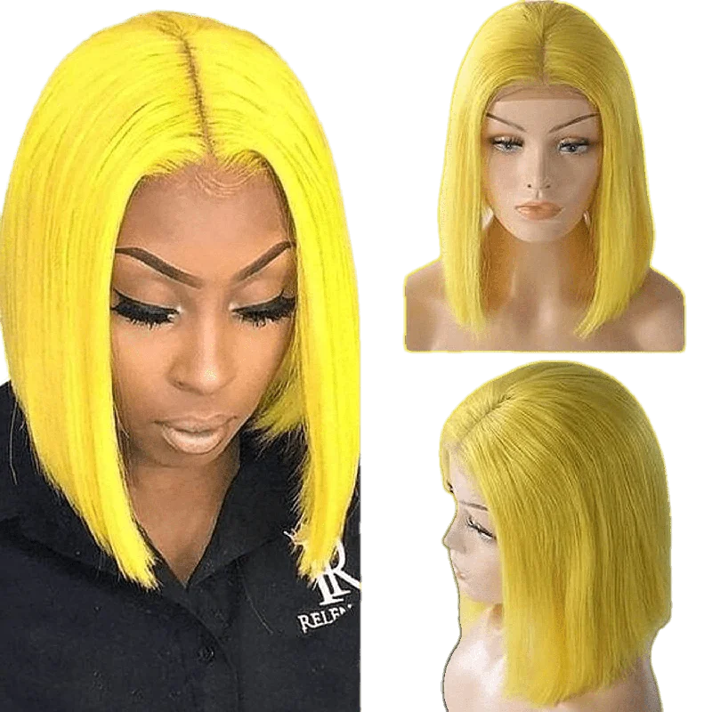 Lace wig with a side - part for a more flattering lookRIO Lace Front U Part Human Hair Bob Wig Straight Lace wig with a side - part for a more flattering lookRIO Lace Front U Part Human Hair Bob Wig Straight
