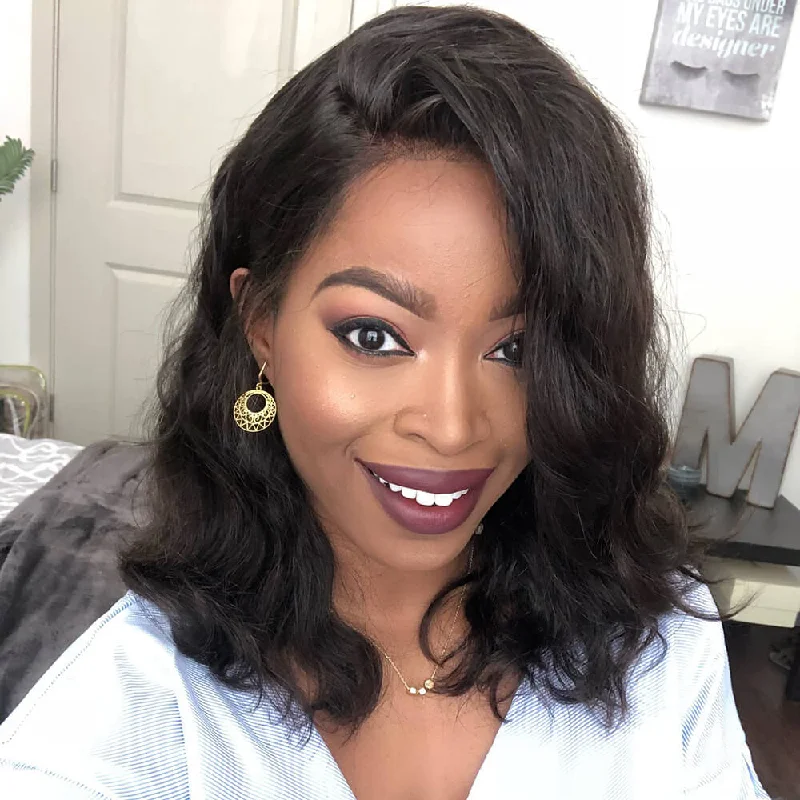 Bob Wigs for Picnics Bob wig with a blunt cut for a modern and edgy styleMsbeauty 13x6 Wavy Lace Front Short Bob Wig 2019 Fashion Wig Bob Wigs for Picnics Bob wig with a blunt cut for a modern and edgy styleMsbeauty 13x6 Wavy Lace Front Short Bob Wig 2019 Fashion Wig
