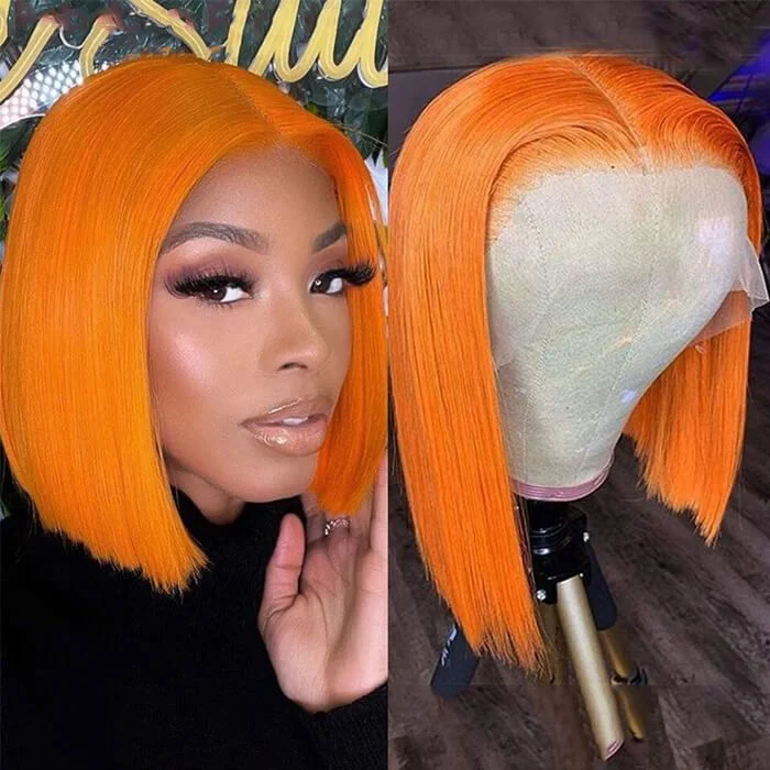 Bob Wigs for Modest Fashion Trends Bob wig with a pixie - inspired cut for a bold and stylish choiceShort Orange Ginger 13x4 Lace Front Colored Straight Bob Wigs For Woman Pre Plucked 150% Density 4x4 Closure Bob Wig Bob Wigs for Modest Fashion Trends Bob wig with a pixie - inspired cut for a bold and stylish choiceShort Orange Ginger 13x4 Lace Front Colored Straight Bob Wigs For Woman Pre Plucked 150% Density 4x4 Closure Bob Wig