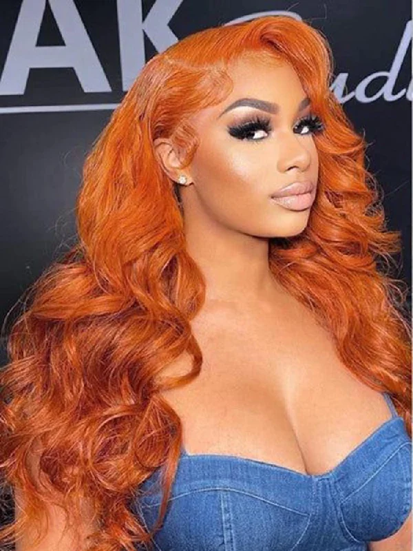 Colored wig with a curly texture for a bold and stylish choiceSimidola 4x4/13x4 Lace Ginger Body Wave Lace Front Wig Colored wig with a curly texture for a bold and stylish choiceSimidola 4x4/13x4 Lace Ginger Body Wave Lace Front Wig