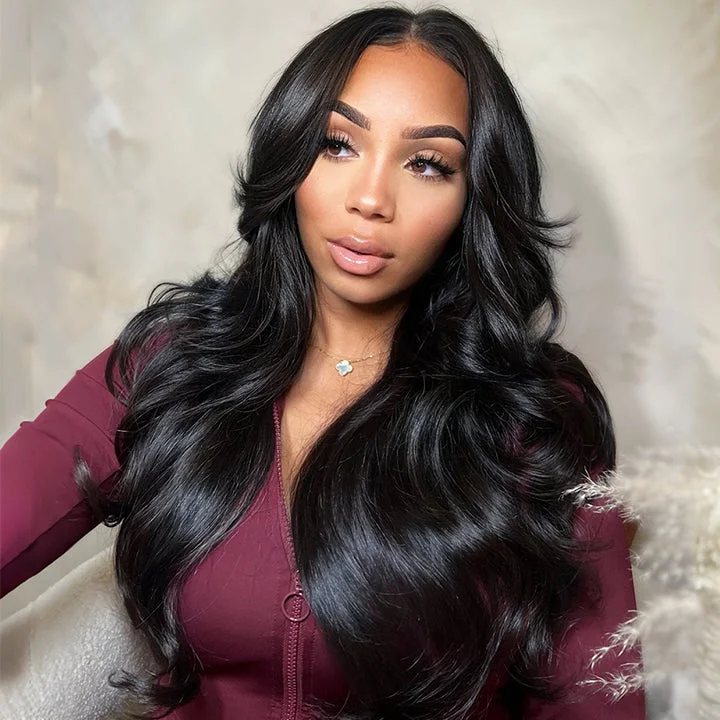 Lace wig with a side - swept bang for a sophisticated look(Super Deal) Straight 13x5 Pre Everything Wig With Curtain Bangs Glueless Wig Lace wig with a side - swept bang for a sophisticated look(Super Deal) Straight 13x5 Pre Everything Wig With Curtain Bangs Glueless Wig