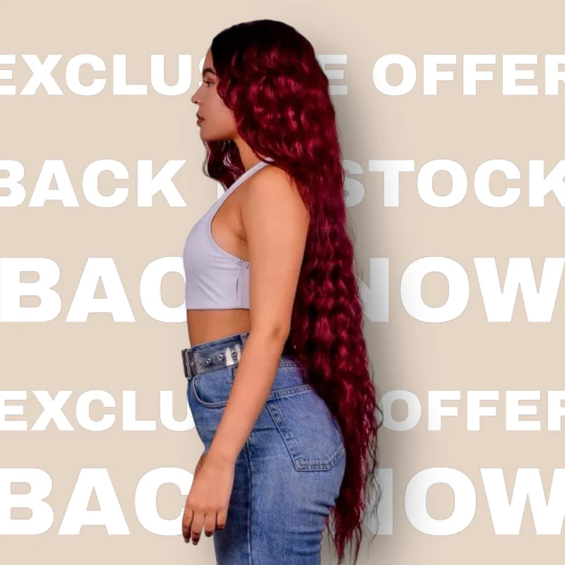 Lace wig with a straight texture for a sleek and minimalist lookTatiana 42" Long Wavy Ombre Red Lace Front Wig Lace wig with a straight texture for a sleek and minimalist lookTatiana 42" Long Wavy Ombre Red Lace Front Wig