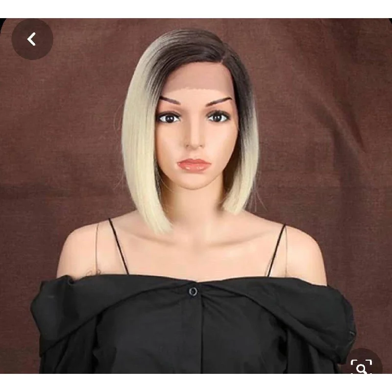 Lace wig with a platinum - blonde color for a bold and trendy lookVIP - Synthetic Lace Front Wig Lace wig with a platinum - blonde color for a bold and trendy lookVIP - Synthetic Lace Front Wig