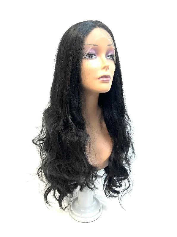 Lace wig in a chocolate - brown color for a rich and warm appearanceVIP - Synthetic Lace Front Wig Lace wig in a chocolate - brown color for a rich and warm appearanceVIP - Synthetic Lace Front Wig