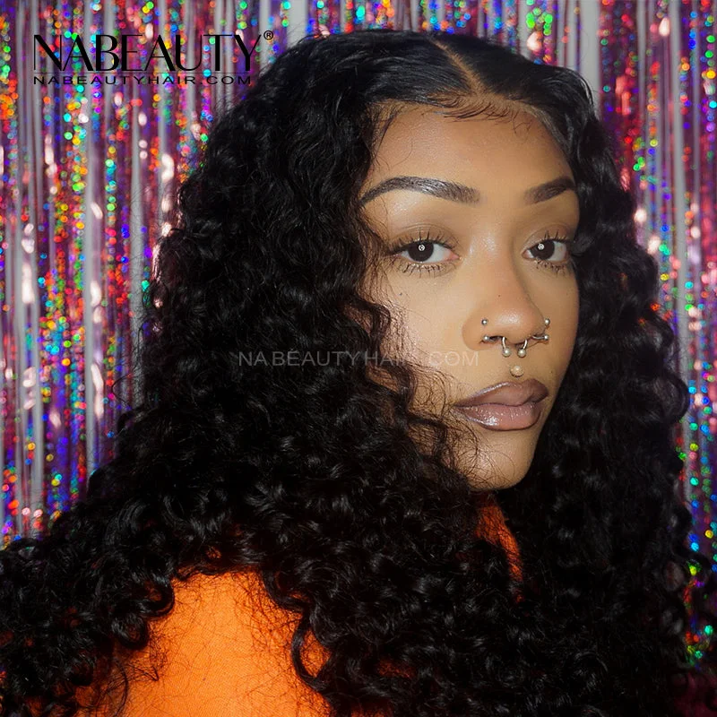 Lace wig with a honey - blonde color for a warm and sunny appearanceTransparent Lace Wigs Water Wave 13*6T Part Lace Wig Pre-plucked Natural Hairline Lace wig with a honey - blonde color for a warm and sunny appearanceTransparent Lace Wigs Water Wave 13*6T Part Lace Wig Pre-plucked Natural Hairline