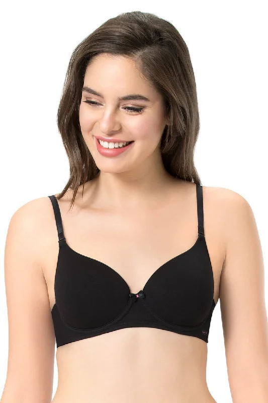 every de Carefree Padded Wired Confidence T-Shirt Bra - Black