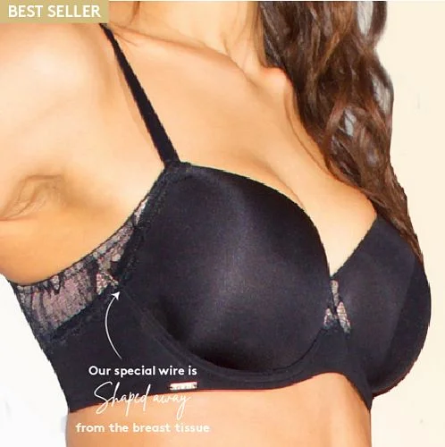 Kelly T-Shirt Bra Black A-GG Cup