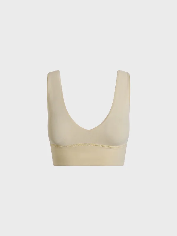 LULULEMON MOJAVE TAN ALIGN V-NECK BRA LIGHT SUPPORT C/D CUP