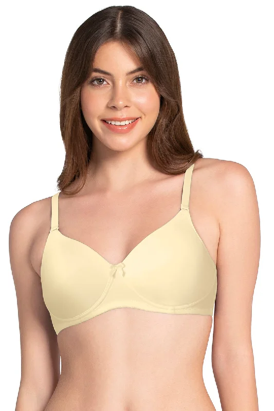 Smooth Charm Padded Non-Wired T-Shirt Bra - Transparent Yellow