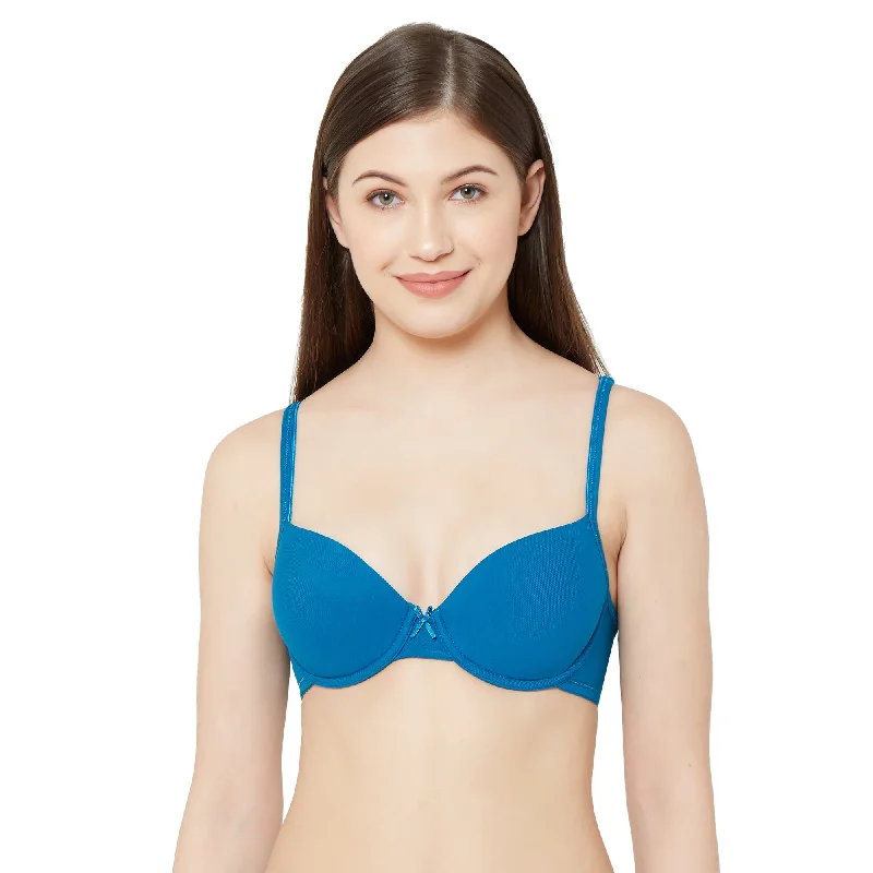 6380-Basic Plain Padded Bra Rama Green