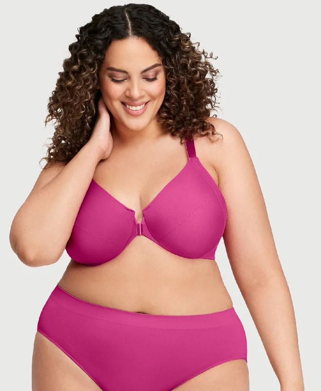 Front-Closure Smoothing WonderWire Bra Berry