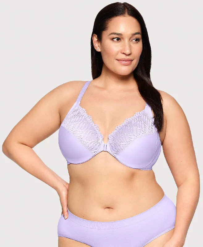 Front-Closure T-Back WonderWire Bra Soft Lilac