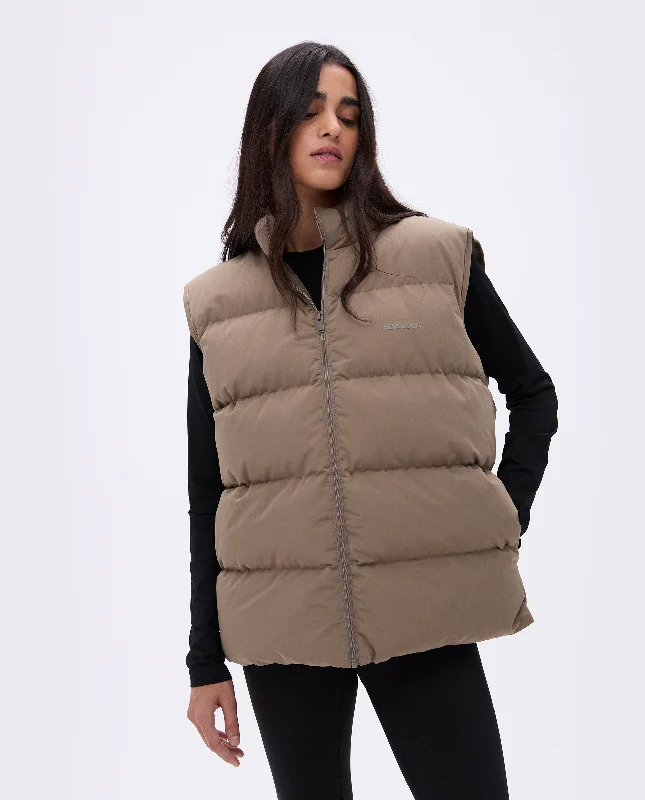 Padded Oversized Gilet - Cocoa Brown