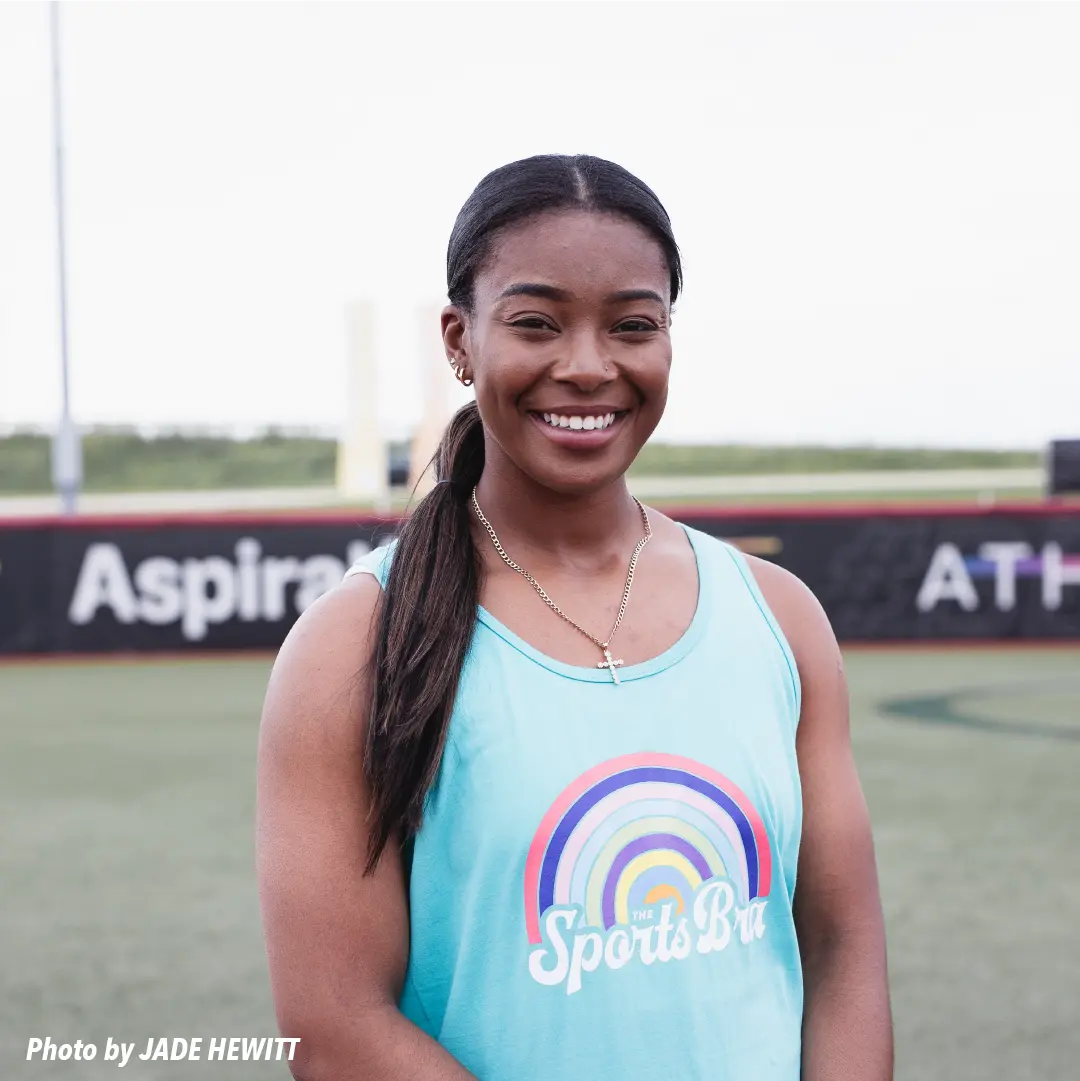 Signature Rainbow The Sports Bra Teal Tank