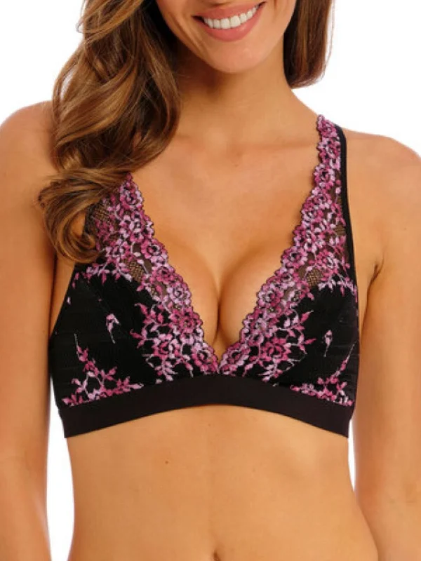 Embrace Lace Soft Cup Bra - Black/ Berry Multi