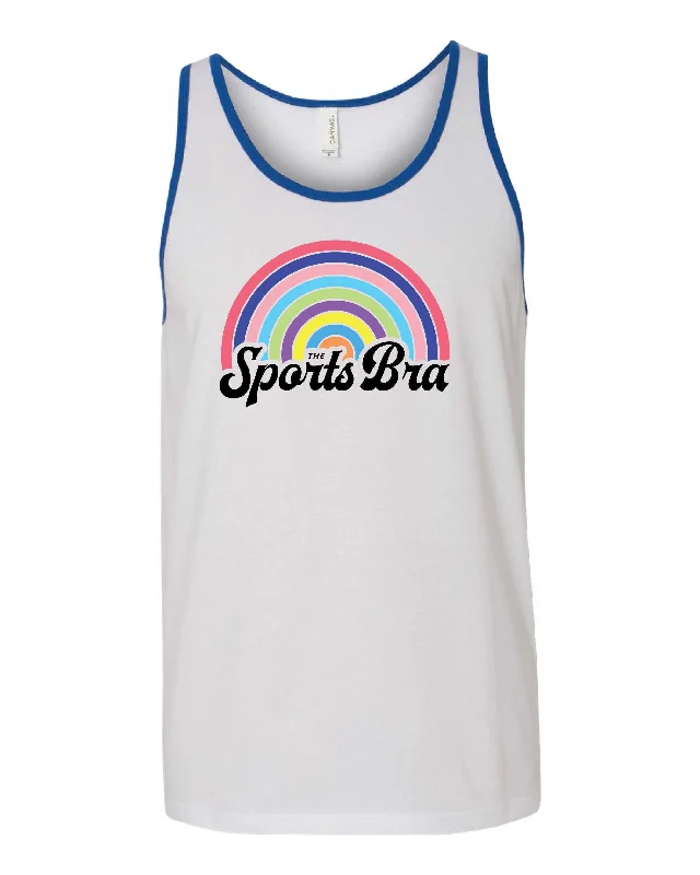 White Signature Logo Rainbow Tank - Unisex Fit