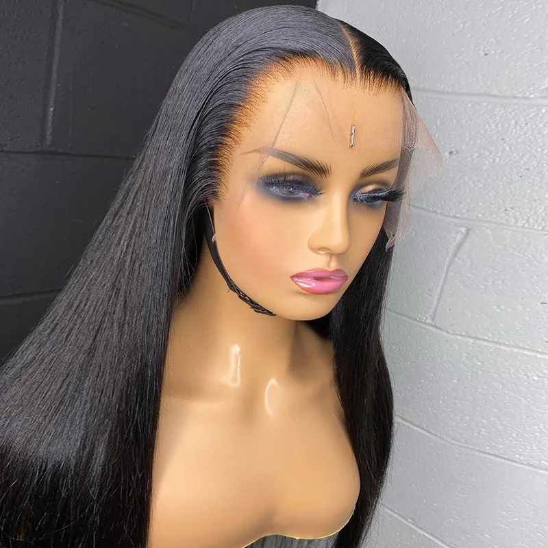 Bohemian - style braided wigs with added beads and accessories13x6 HD/ Transparent/ Medium Brown Lace Glueless Human Hair Lace Front Wig