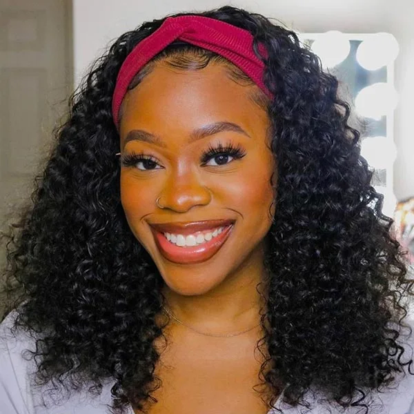 Synthetic braided wigs with a natural - looking textureJunoda Hair Kinky Curly Short Bob Wig Headband Wig Brazilian Remy Curly Human Hair Wig 150% Density Synthetic braided wigs with a natural - looking textureJunoda Hair Kinky Curly Short Bob Wig Headband Wig Brazilian Remy Curly Human Hair Wig 150% Density