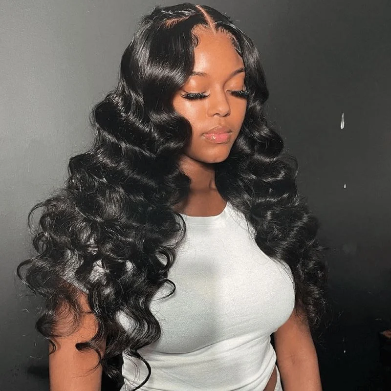 Wavy wig with a wispy fringe for a soft and feminine lookAli Grace 4x4 Lace Closure Loose Wave Human Hair Wigs Wavy wig with a wispy fringe for a soft and feminine lookAli Grace 4x4 Lace Closure Loose Wave Human Hair Wigs