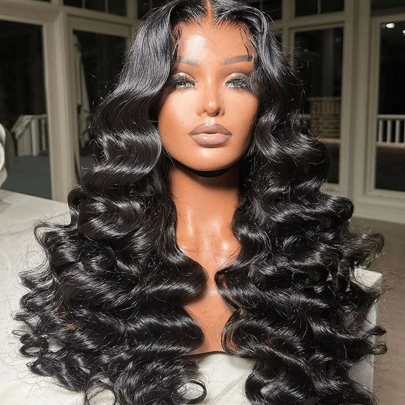 Wavy wig with a water - wave texture for a unique and stylish choiceAligrace 13X4 lace Loose Wave Human Hair Lace Wigs