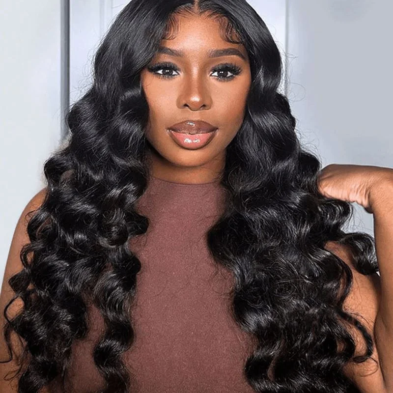 Synthetic wavy wig with a heat - friendly formulaAligrace Pro Series 100% Human Hair Loose Wave Wigs Synthetic wavy wig with a heat - friendly formulaAligrace Pro Series 100% Human Hair Loose Wave Wigs